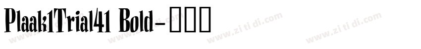 Plaak1Trial41 Bold字体转换
